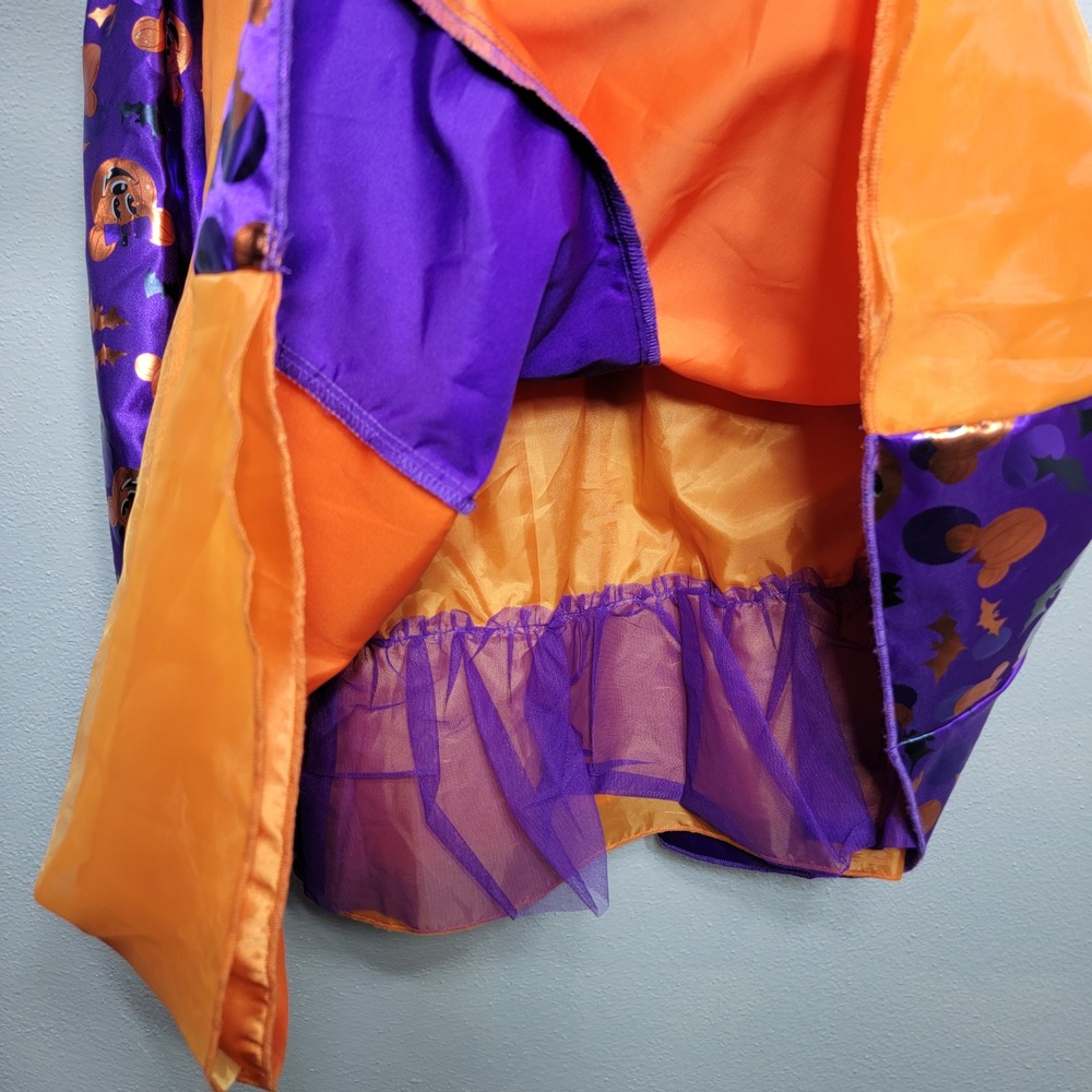 Disney Minnie Mouse Halloween Witch Costume‎ Dress Purple Orange Girls Size 9/10 - Picture 7 of 9